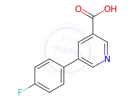 Chemical structure of 5-(4-Fluorophenyl)nicotinic acid