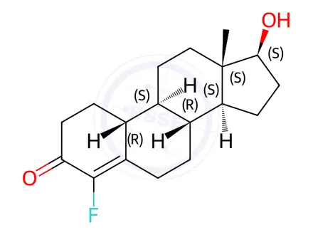 Chemical structure of 4-Fluoro-19-nortestosterone