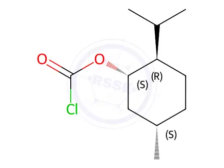Chemical structure of (1S)-(+)-Menthyl chloroformate