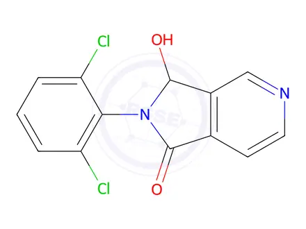 Chemical structure of 2-(2,6-Dichlorophenyl)-2,3-dihydro-3-hydroxypyrrolo[3,4-c]pyridin-1-one