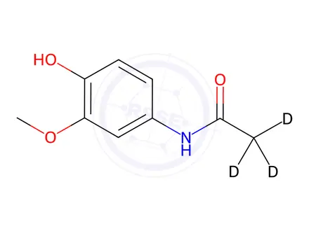 Chemical structure of 3-Methoxy Acetaminophen-d3