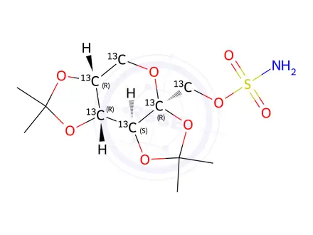 Chemical structure of Topiramate 13C6