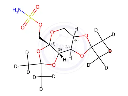 Chemical structure of Topiramate-[D12]