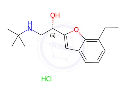 Chemical structure of (S)-Bufuralol HCl