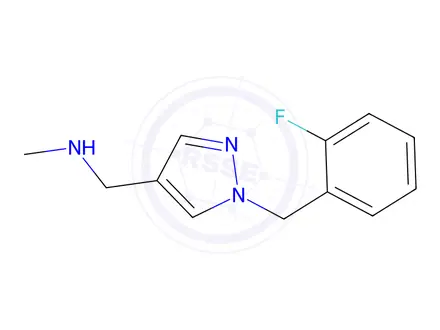 Chemical structure of ({1-[(2-fluorophenyl)methyl]-1h-pyrazol-4-yl}methyl)(methyl)amine