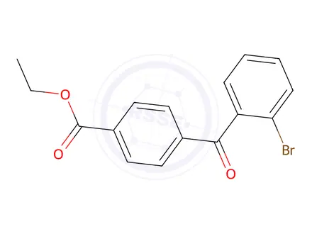 Chemical structure of 2-Bromo-4-carboethoxybenzophenone