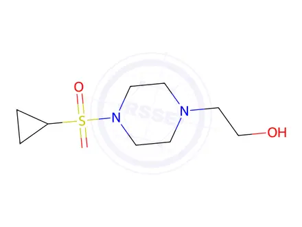 Chemical structure of 2-[4-(cyclopropanesulfonyl)piperazin-1-yl]ethan-1-ol