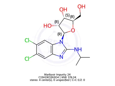 Chemical structure of Maribavir Impurity 25
