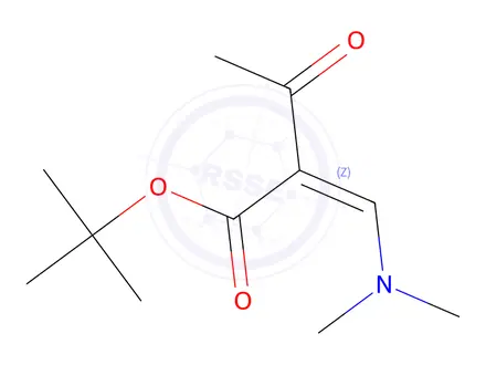 Chemical structure of tert-butyl (2Z)-2-[(dimethylamino)methylidene]-3-oxobutanoate