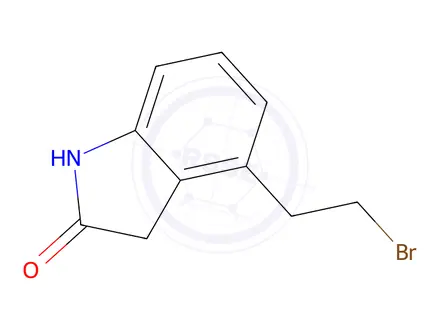 Chemical structure of 4-(2-Bromoethyl)-1,3-dihydro-2H-indolin-2-one