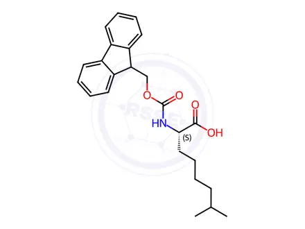 Chemical structure of Fmoc-(S)-2-amino-7-methyloctanoicacid