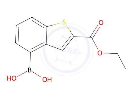 Chemical structure of 2-(Ethoxycarbonyl)-1-benzothiophene-4-boronic acid