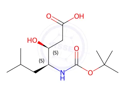 Chemical structure of Boc-Sta-Oh