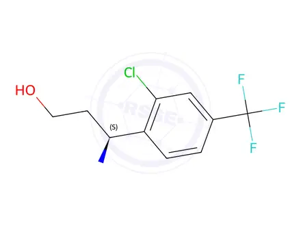 Chemical structure of (S)-3-Amino-3-(2-chloro-4-(trifluoromethyl)phenyl)propan-1-ol