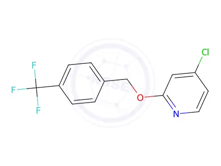 Chemical structure of 4-Chloro-2-((4-(trifluoromethyl)benzyl)oxy)pyridine