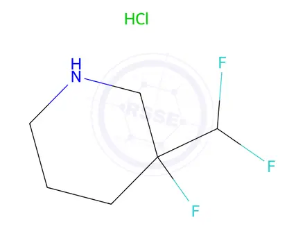 Chemical structure of 3-(Difluoromethyl)-3-fluoropiperidine hydrochloride