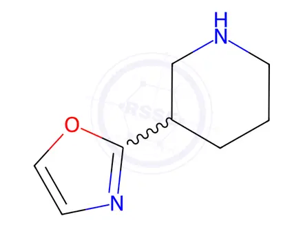 Chemical structure of 3-(1,3-oxazol-2-yl)piperidine