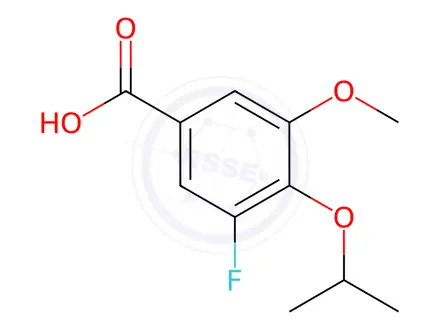 Chemical structure of 3-Fluoro-4-isopropoxy-5-methoxybenzoic acid