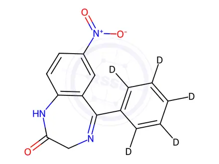 Chemical structure of Nitrazepam D5