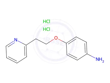 Chemical structure of 4-[2-(pyridin-2-yl)ethoxy]aniline dihydrochloride