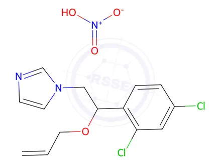 Chemical structure of (±)-1-[2-(allyloxy)-2-(2,4-dichlorophenyl)ethyl]-1H-imidazolium nitrate