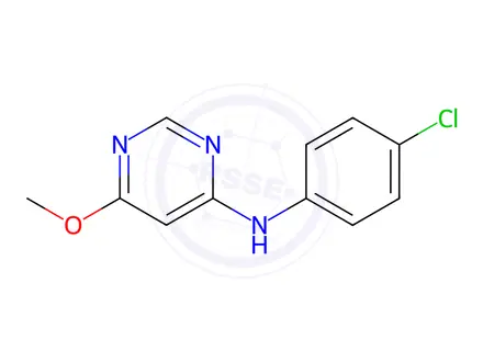 Chemical structure of N-(4-chlorophenyl)-6-methoxypyrimidin-4-amine