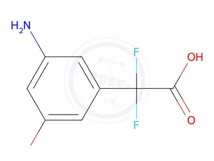Chemical structure of 2-(3-Amino-5-hydroxyphenyl)-2,2-difluoroacetic acid