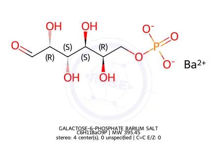 Chemical structure of GALACTOSE-6-PHOSPHATE BARIUM SALT