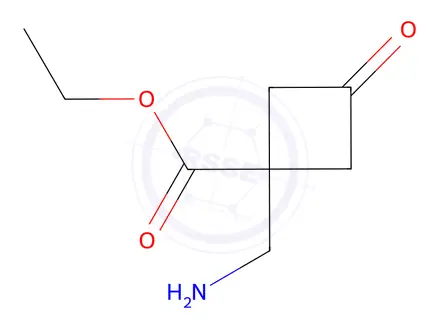 Chemical structure of Ethyl 1-(aminomethyl)-3-oxocyclobutane-1-carboxylate