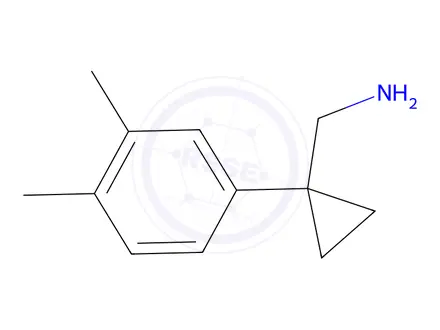 Chemical structure of (1-(3,4-Dimethylphenyl)cyclopropyl)methanamine