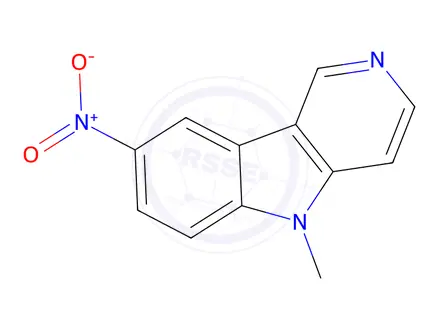 Chemical structure of 5-Methyl-8-nitro-5H-pyrido[4,3-b]indole