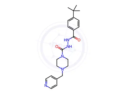 Chemical structure of N'-(4-tert-Butylbenzoyl)-4-[(pyridin-4-yl)methyl]piperazine-1-carbohydrazide