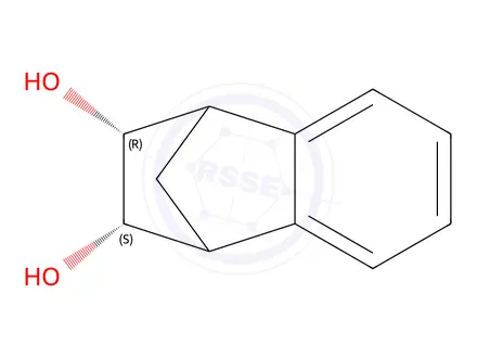 Chemical structure of rel-(2R,3S)-1,2,3,4-tetrahydro-1,4-methanonaphthalene-2,3-diol