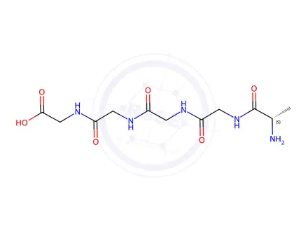 Chemical structure of H-Ala-Gly-Gly-Gly-Gly-OH