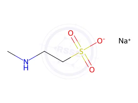 Chemical structure of Ethanesulfonic acid, 2-(methylamino)-, N-tallow acyl derivs., sodium salts