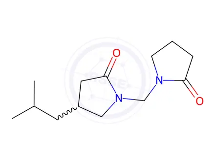 Chemical structure of 4-Isobutyl-1-((2-oxopyrrolidin-1-yl)methyl)pyrrolidin-2-one