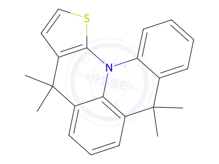 Chemical structure of 4,4,8,8-tetramethyl-4,8-dihydrothieno[3',2':5,6]pyrido[3,2,1-de]acridine