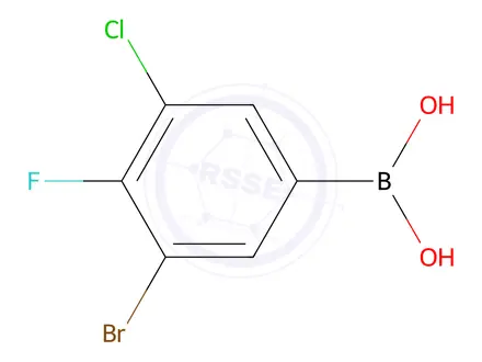 Chemical structure of 3-Bromo-5-chloro-4-fluorophenylboronic acid