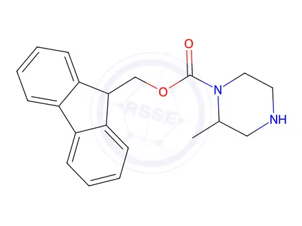 Chemical structure of (S)-(9H-fluoren-9-yl)methyl 2-methylpiperazine-1-carboxylate