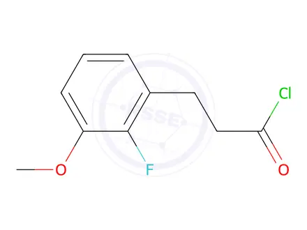 Chemical structure of 3-(2-fluoro-3-methoxyphenyl)propanoyl chloride