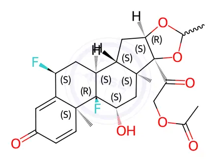 Chemical structure of Fluocinonide 22 Methyl Homologue