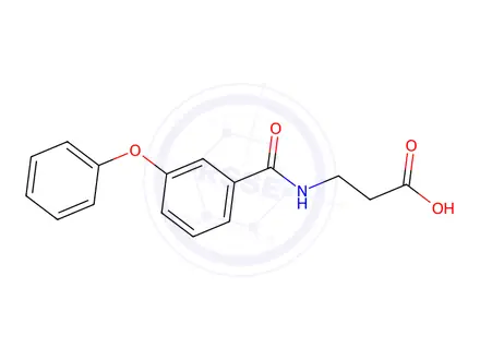 Chemical structure of beta-Alanine, N-(3-phenoxybenzoyl)-