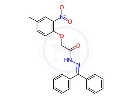 Chemical structure of N'-(Diphenylmethylidene)-2-(4-methyl-2-nitrophenoxy)acetohydrazide