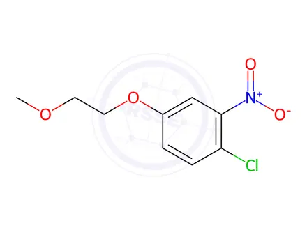 Chemical structure of Benzene, 1-chloro-4-(2-methoxyethoxy)-2-nitro-