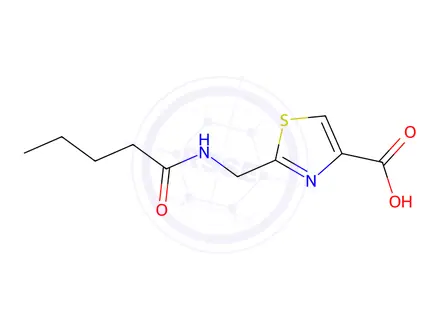 Chemical structure of 2-(Pentanamidomethyl)thiazole-4-carboxylic acid