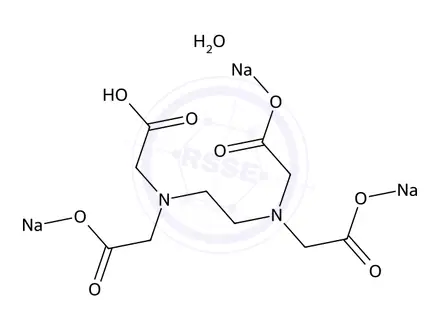 Chemical structure of Ethylenediaminetetraacetic Acid Trisodium Salt Hydrate
