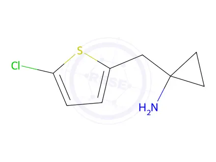Chemical structure of 1-((5-Chlorothiophen-2-yl)methyl)cyclopropan-1-amine