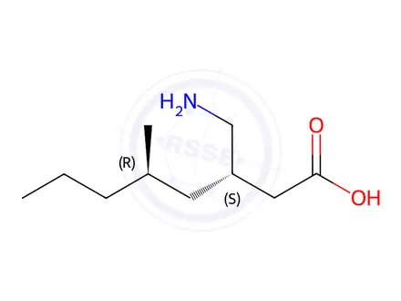Chemical structure of (3S,5R)-3-Aminomethyl-5-methyloctanoic Acid