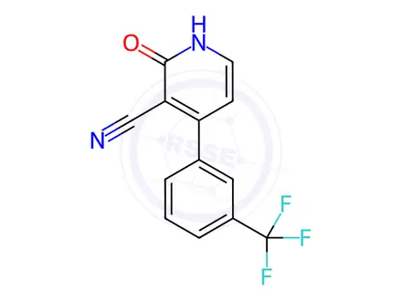 Chemical structure of 2-Oxo-4-(3-(trifluoromethyl)phenyl)-1,2-dihydropyridine-3-carbonitrile