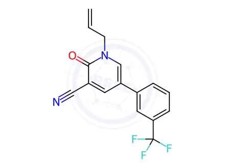 Chemical structure of 2-Oxo-1-(prop-2-en-1-yl)-5-[3-(trifluoromethyl)phenyl]-1,2-dihydropyridine-3-carbonitrile